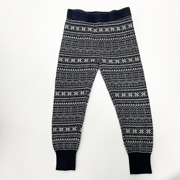 JOE FRESH Toddler Kid GIRL Fair Fair Isle Knit Leggings Pants Cotton Sz 5 - Picture 1 of 6